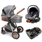 3-in-1 High Landscape Stroller with Car Seat & ISOFIX