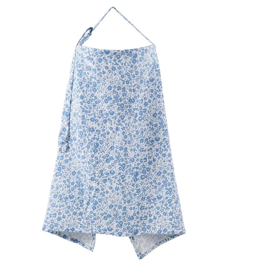 Muslin Nursing Covers for Breastfeeding, Privacy Breast Feeding Cover with Arch Neckline for Mom and Baby Nursing Apron