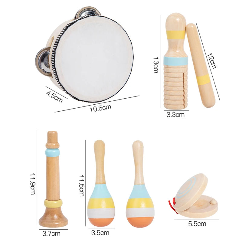 Montessori Wooden Music Set – Percussion Learning Toy for Kids