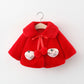 Autumn Winter Newborn Girls Clothes Korean Cute Doll Collar Fleece Warm Thick Baby Tops Cape Faux Fur Coat Kids Jacket BC1521