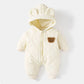  Winter Baby Outwear Clothing Fur Lining Warm Toddler Girl's Boy's Rompers Cartoon Bear Infant Jumpsuit