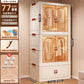 No Assembly Wardrobe Foldable Clothes Storage Cabinet Portable Infant Wardrobe For Bedroom Setup Large Capacity Durable Stylish