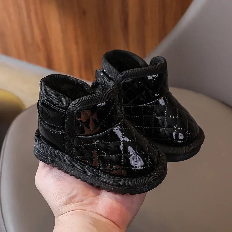 Baby Girls Snow Boots Winter Boys Shoes Children Ankle Boots Windproof Waterproof Kids Outdoor Warm Plush Infant Toddler Shoes