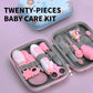 Mother and Baby Set, Children's Nail Clippers, Medicine Feeders, 20 Pieces Set, Comb Brushes EVA Bags, Care Set, Material Safety