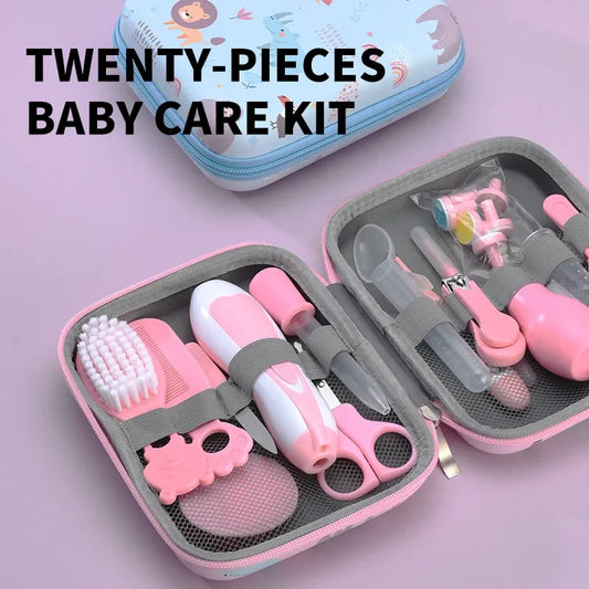 Mother and Baby Set, Children's Nail Clippers, Medicine Feeders, 20 Pieces Set, Comb Brushes EVA Bags, Care Set, Material Safety