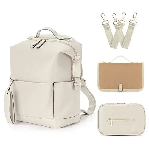 Infant & Baby PU Leather Diaper Bag – Nursing & Travel Friendly