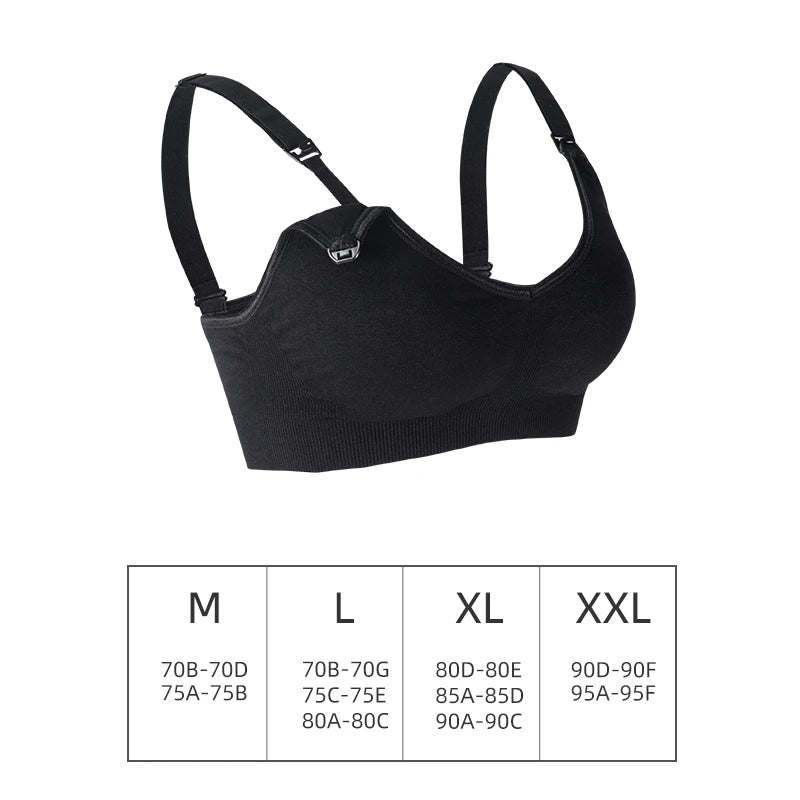 Wireless Maternity Bra Front Open Gather Together Prevent Sagging Seamless 3D Breathable Comfortable Breastfeeding Bras Push Up