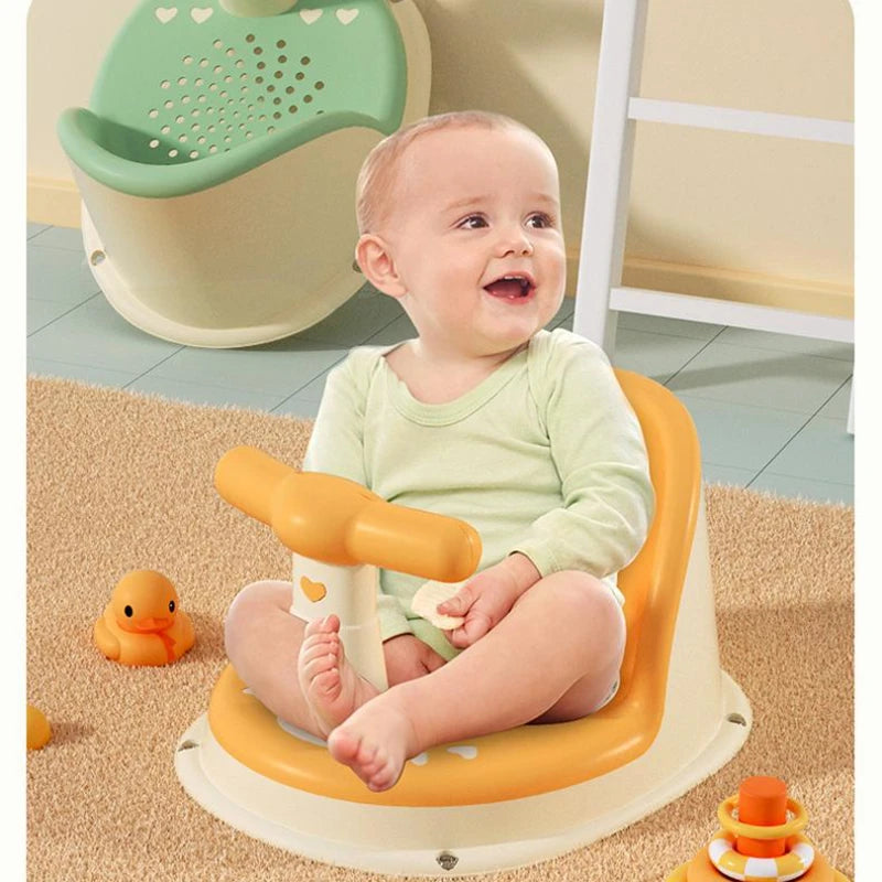 Baby Bath Seat – Adjustable Shower Stand for Young Kids