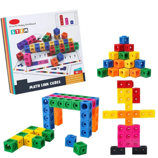 Children's ever-changing cube block building block toys Montessori teaching aids children's educational early education toy set