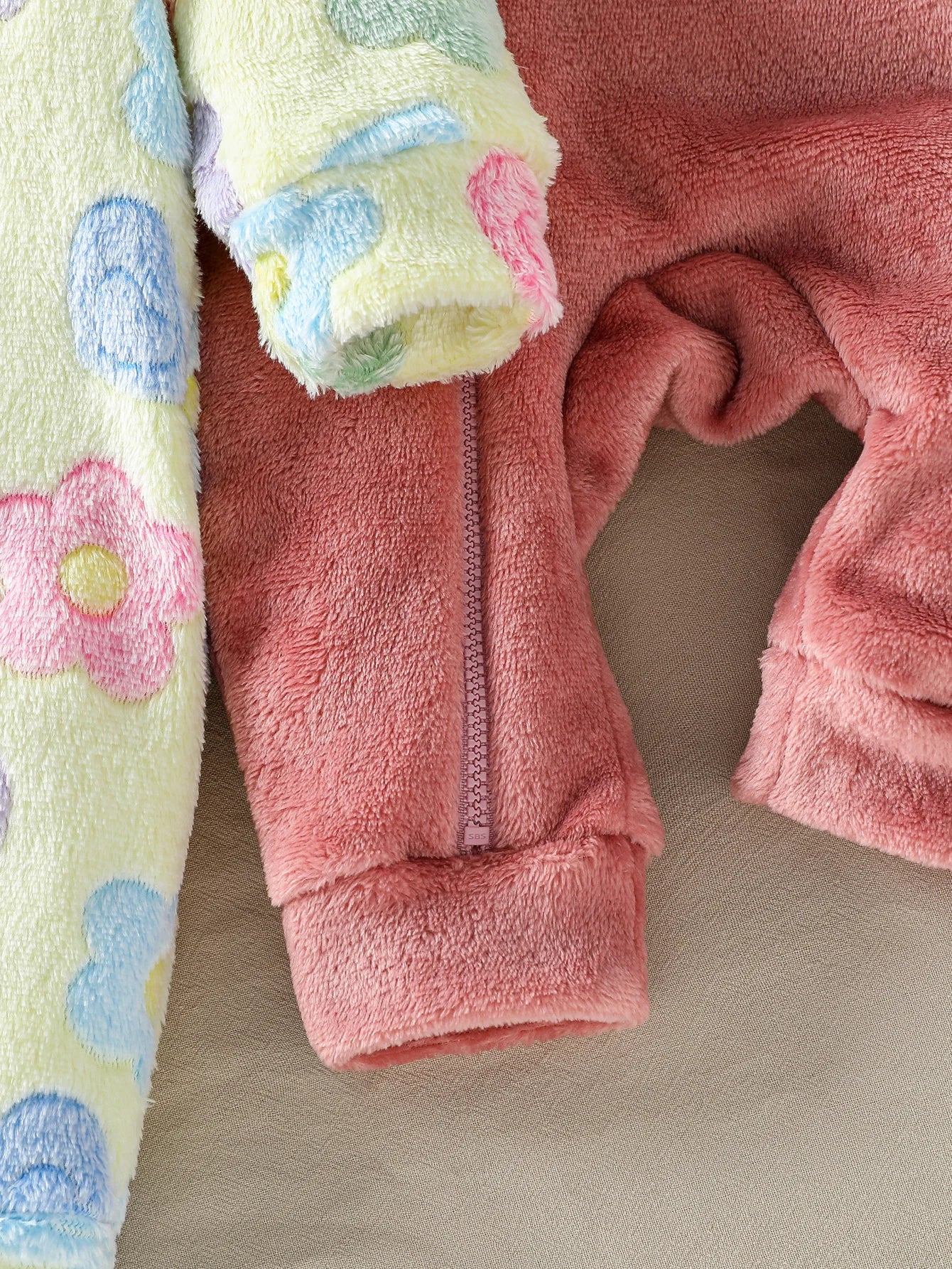2Pcs New Baby Girl Girls Thick Romper Warm Winter Long Sleeve Newborn Infant Baby Fleece Romper Jumpsuit Soft Clothes For 1-24M