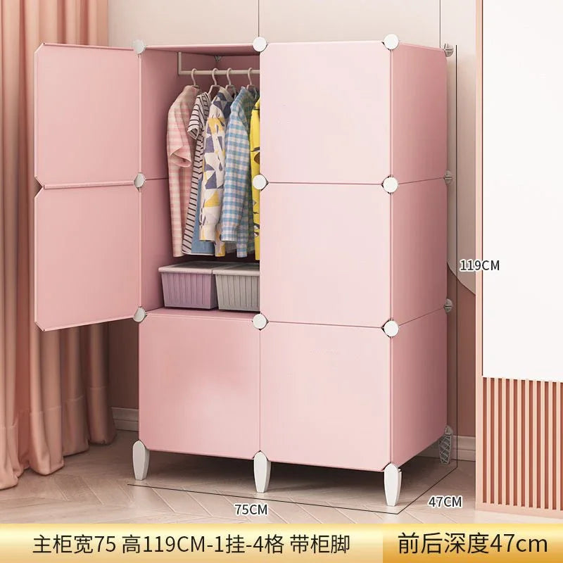 Modular Minimalist Wardrobe Space Saving Fabric Display Nordic Modern Wardrobe Living Room Baby Plastic Ropero Salon Furniture