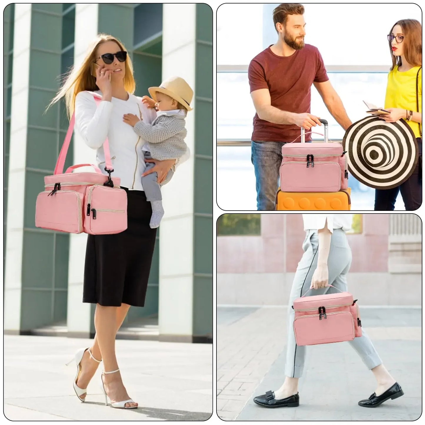 Portable Warmer Insulated Baby Bottle Thermal Tote Breast Pump Breastmilk Travel Cooler Bag