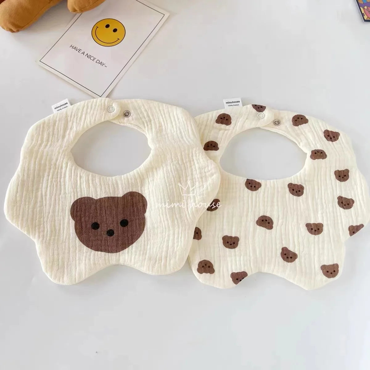 Baby Bib Waterproof Newborn Burp Cloths Cotton Girls and Boys Work Bibs Cute Print Soft Newborn Baby Gift Feeding Accessories