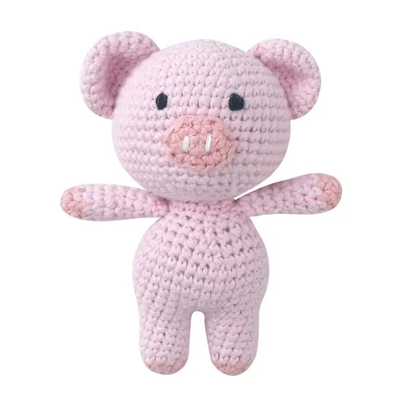 Knitted Animal Plush Toy – Soft Sleep Toy for Babies