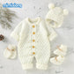 Knitted Baby Jumpsuit & Cap Set