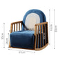 Nordic children's leisure rocking chair home living room baby solid wood sofa chair simple modern bedroom backrest chair