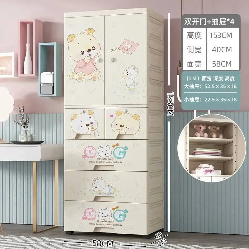 Luxury Wardrobe Clothes Closet Baby Cupboard Sliding Door Wardrobe Bathroom Cabinets Armario Organizador Bedroom Furniture