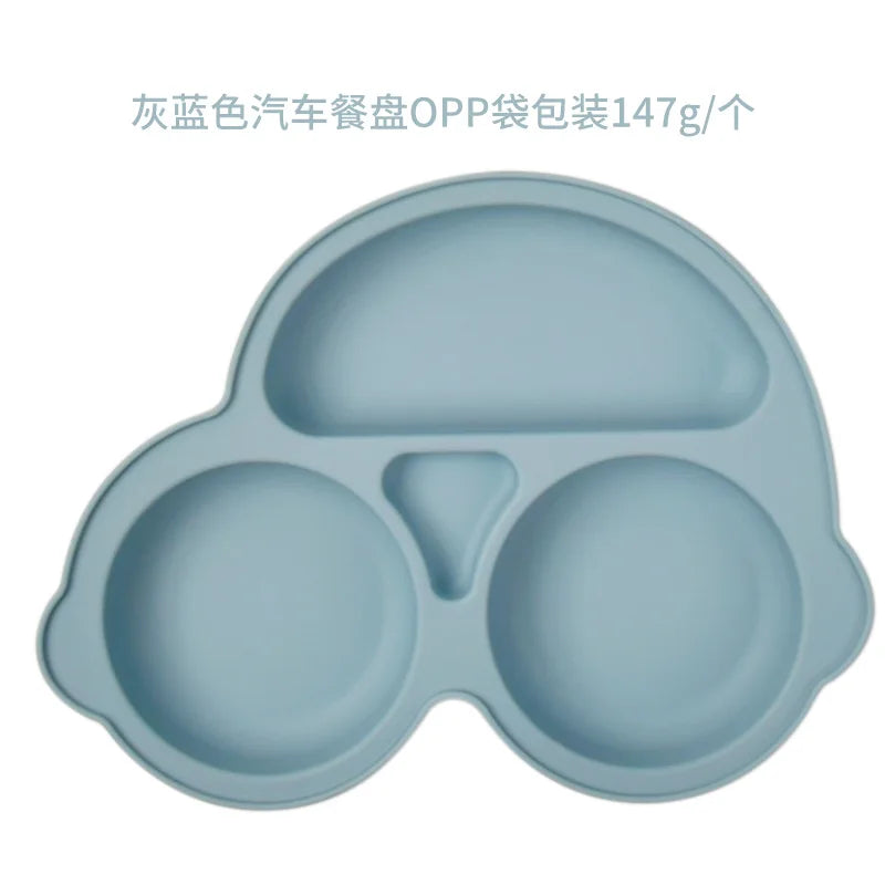 Baby Silicone Suction Plate – Cartoon Smile Face Bowl