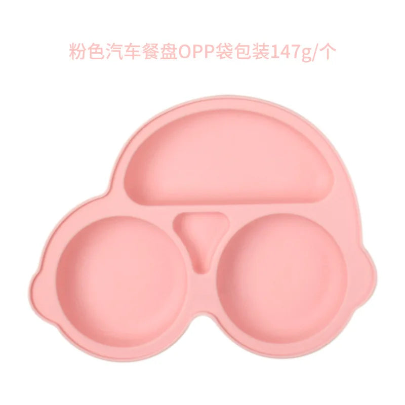 Baby Silicone Suction Plate – Cartoon Smile Face Bowl