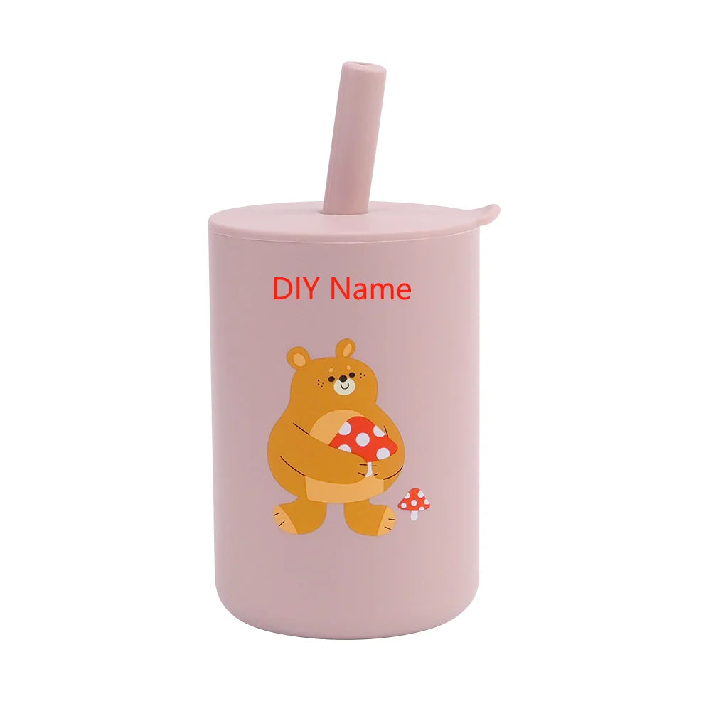 Toddler Feeding Bottle – Silicone Straw Cup for Kids