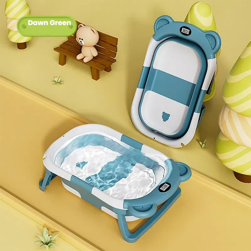 Baby Smart Temperature Sensing Tub Foldable Children's Bathtub Household Newborn Baby Bathtub Sit And Lie Baby Bathtub