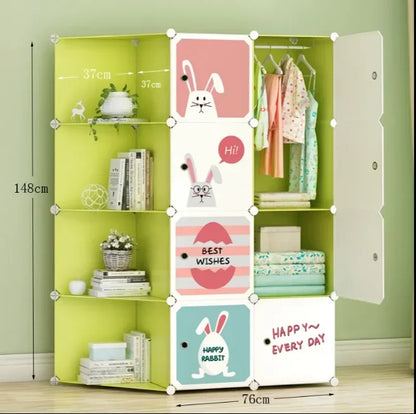 Dress Child Wardrobe Closet Baby Clothes Portable Kids Cabinet Easy Assembly Meuble Chambre Enfant Furniture for Toys Organizer