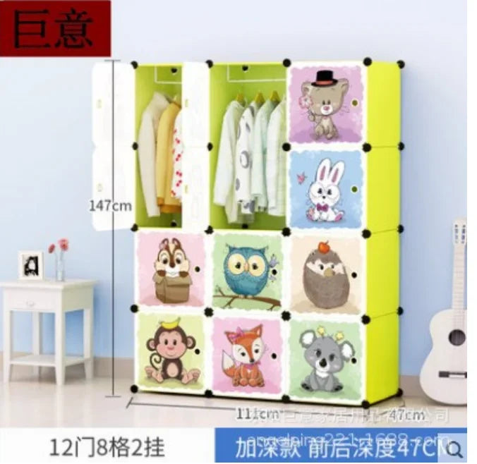 Wardrobe For Baby Clothes Children's Storage Cabinet Kids Room Furniture Closet Guarda Roupa Infantil Simple Assembly Plastic