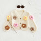 Baby Cardigan Sweater – Autumn/Winter Knit Coat, Long Sleeve Flower Design