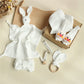Newborn Baby Gift Set – Soft Cotton Towel, Rabbit Cuddle, Socks & Brush