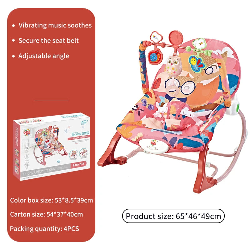 Baby Electric Rocking Chair Cradle Multifunctional Toys with Music Vibration Newborn Cradle Bed Sleep Shaker fit 0-2 Years Old