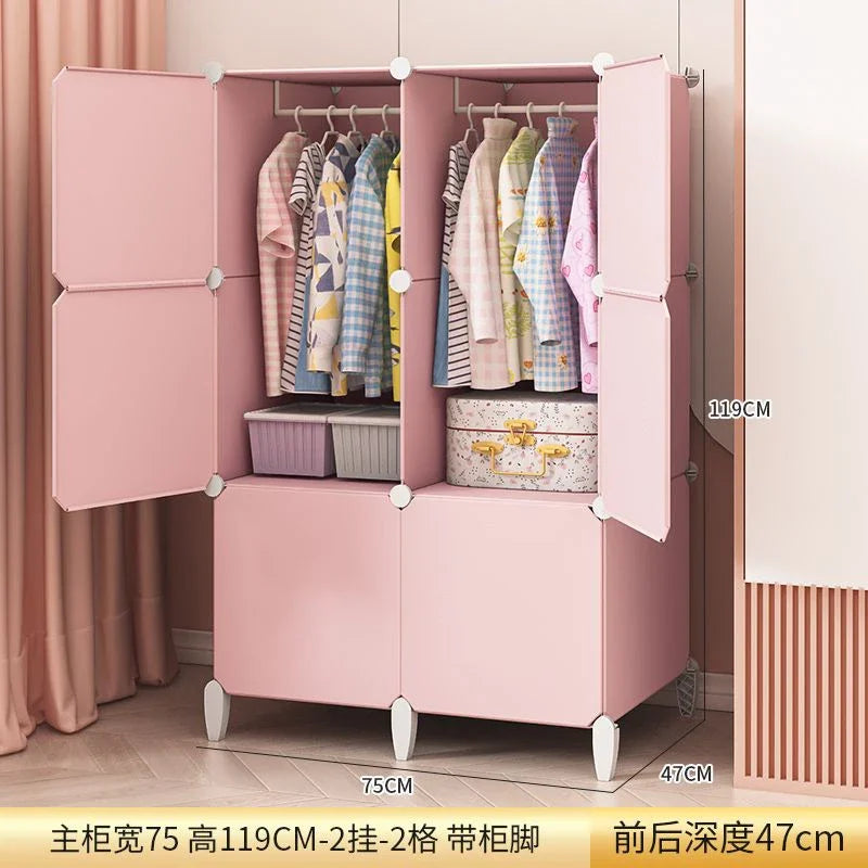 Modular Minimalist Wardrobe Space Saving Fabric Display Nordic Modern Wardrobe Living Room Baby Plastic Ropero Salon Furniture