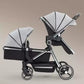 Newest luxury twin baby stroller, poussette double baby stroller,high quality twin baby stroller with 1 year warranty