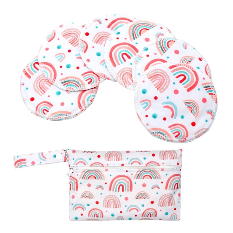Nursing Pads 6pcs/set Washable Breast Breastfeeding Super Absorbency Mat for Mum Waterproof Feeding Pad Reusable Supplies