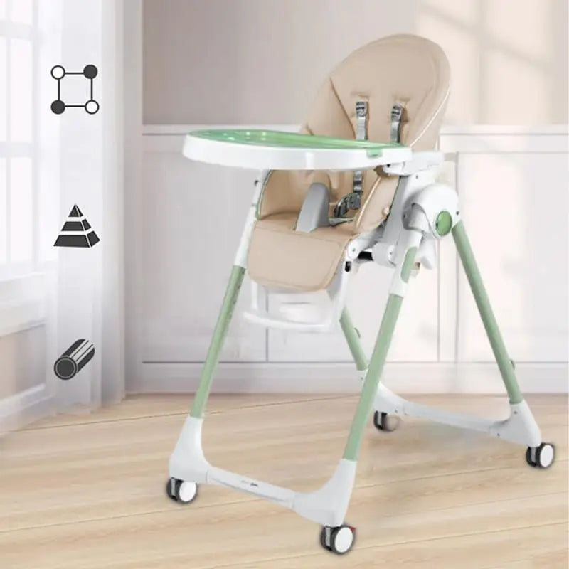Baby Hight Chair Cushion For Peg Perego Siesta Zero3 Baoneo Kosmic Jane PU Leather Seat Cover With Padding Comfortable For Kids