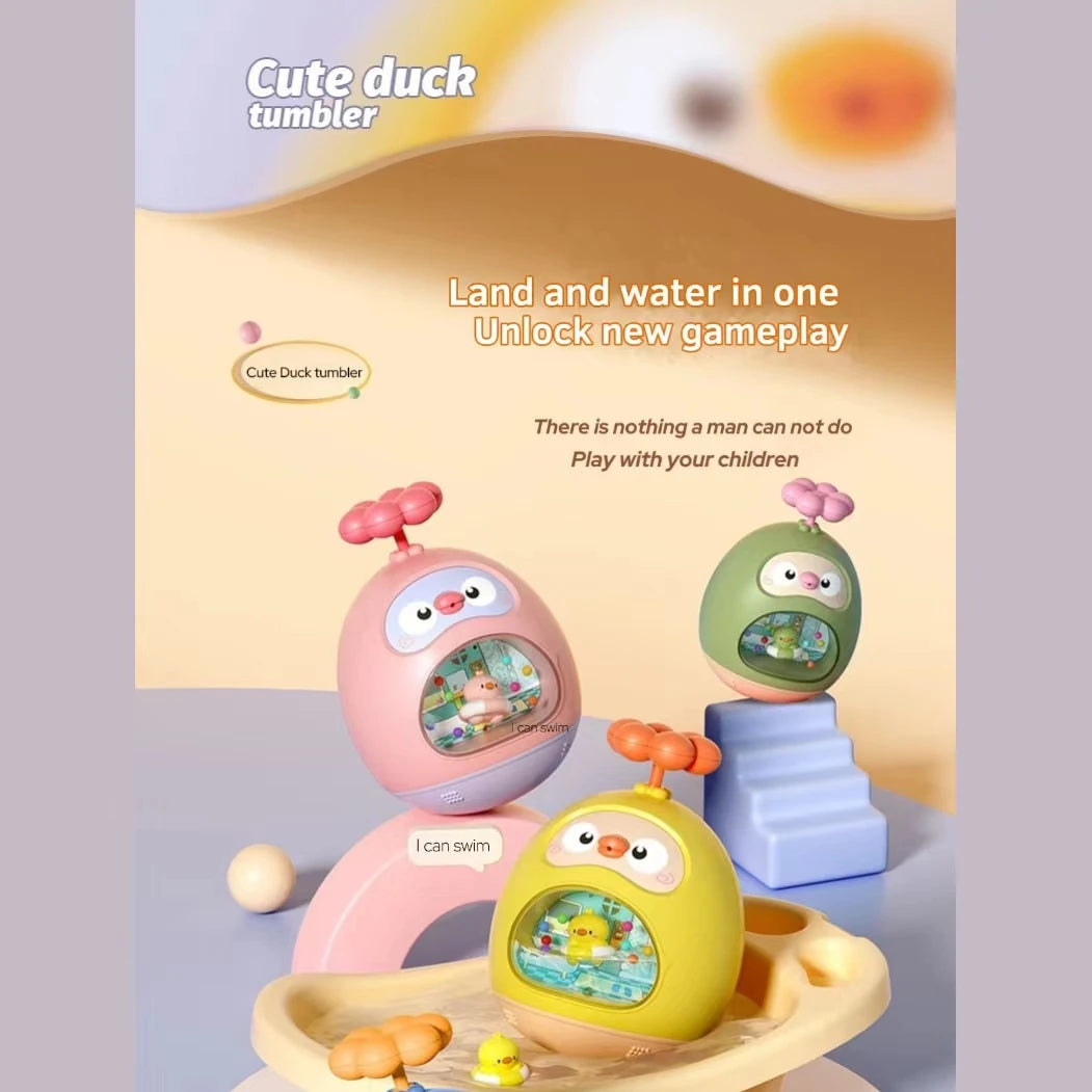 Cute Water Tumbler Bath Toy – Baby Pool & Bathtub Spray Fun