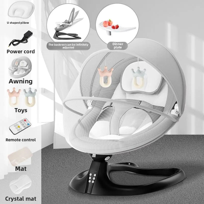 Baby Soothing Rocker Electric Swing Chair for Newborns 0–2 Years Calming Bouncer and Cradle Sleeper  Baby Swing Cradle Newborn