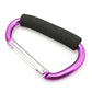 Large Carabiner Stroller Hooks Organizer Aluminum D Ring Spring Snap Keychain Clip Carry Handle for Hanging Purses Shopping Bags