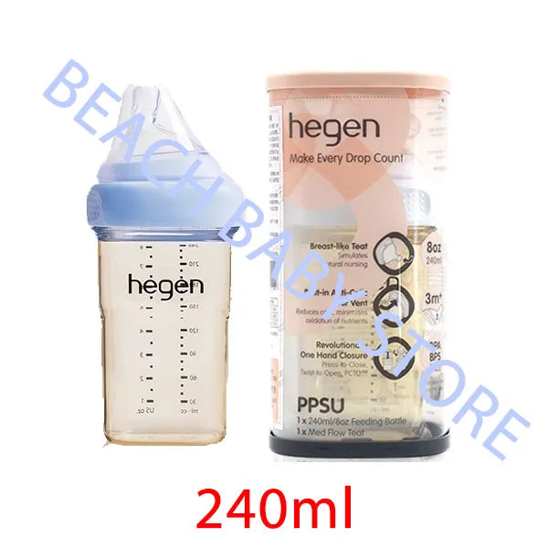 Hegen Baby Bottles Original Bottle PPSU Gift Box With Storage Lid Pacifier Water Bottle for Children Baby Items Free Shipping
