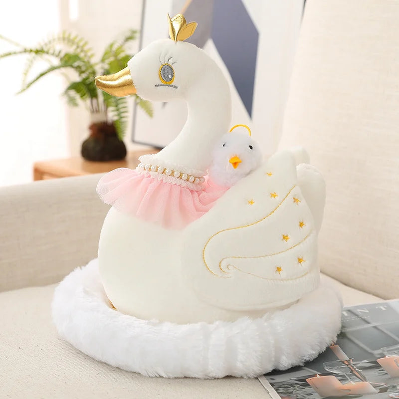 Peluche Famille Cygne – Maman et Bébé Câlins !