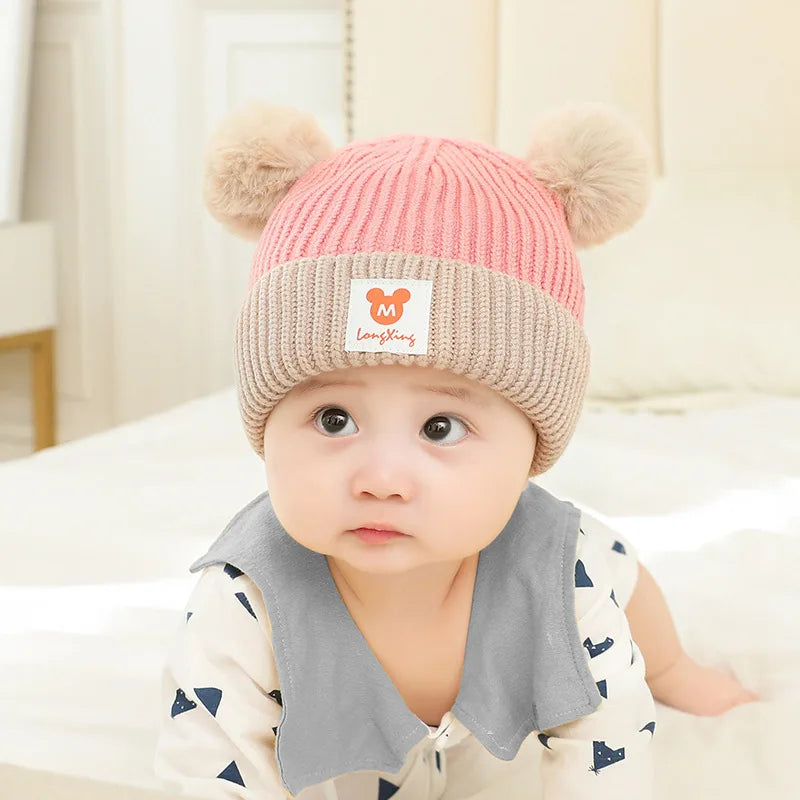 Baby Bear Knit Hat & Scarf Set – Warm Winter Beanie for Boys & Girls
