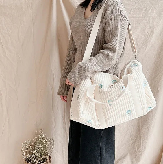 Embroidered Mommy Bag – Large-Capacity, Lightweight & Multi-Functional