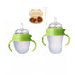 Silicone Nano Feeding Bottles Baby Bottle with Handle for Baby Weaning Anti-Choking Nipple Bottle for Baby 0-9 Month 150ML/250ML