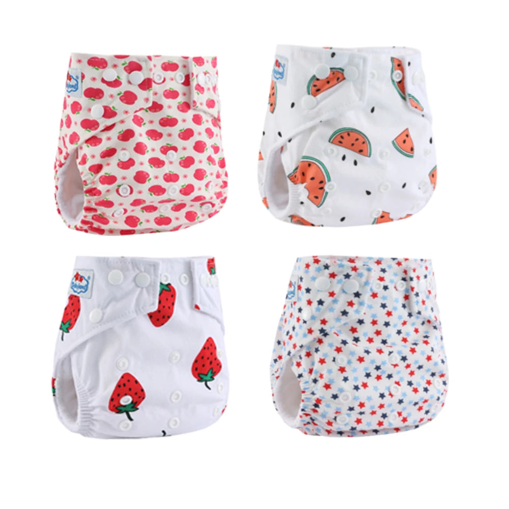 Babyland Reusable Cloth Diapers – 4-Pack Waterproof & Eco-Friendly for Sensitive Skin