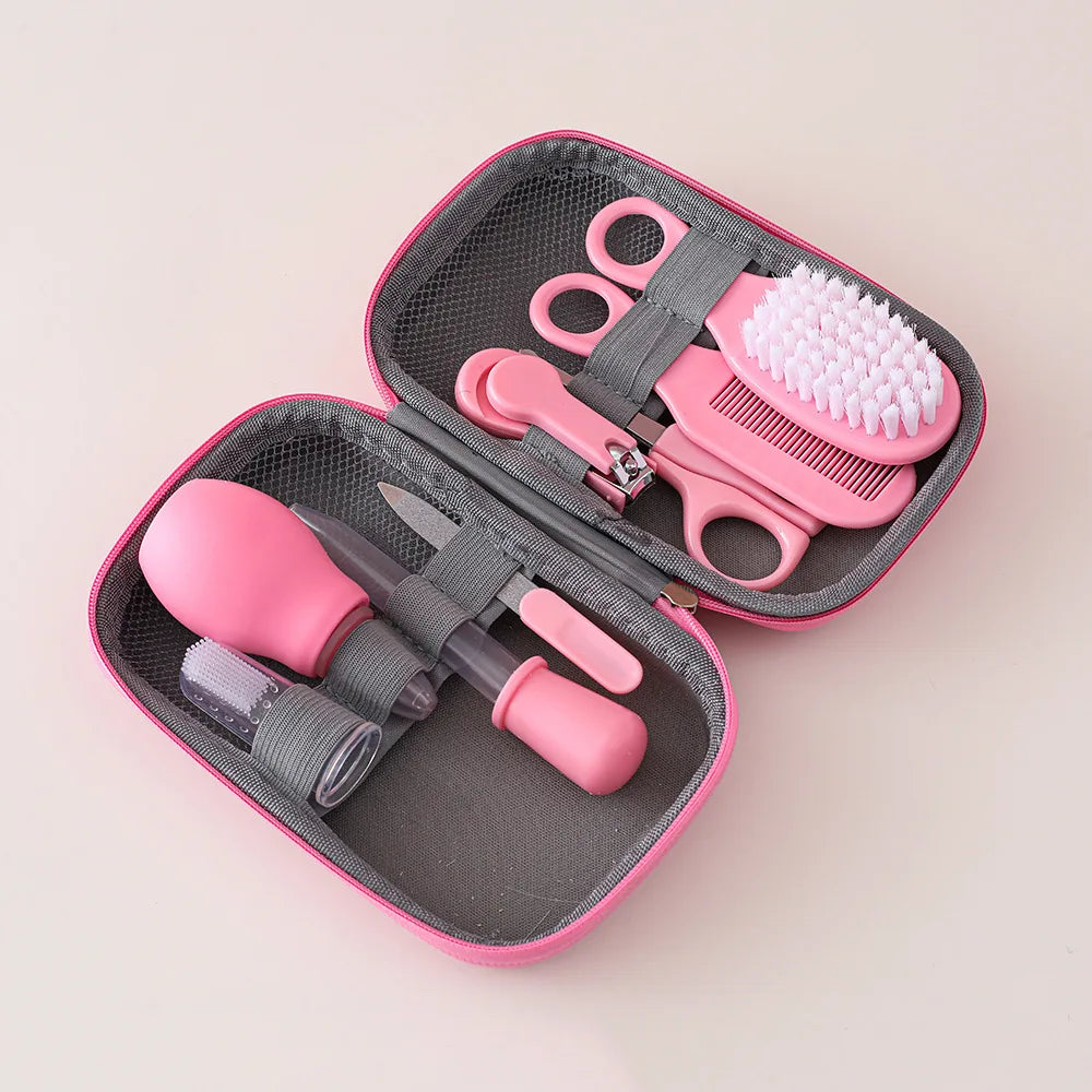 8pcs/set Comb Nose Inhaler EVA Package Care Set Coisas Para Bebê 13pcs Cute Newborn Baby Multifunctional Baby Nail Clippers 8