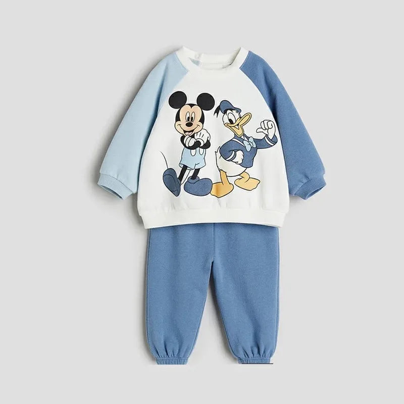 Boys And Girls Long Sleeve Tracksuits Cartoon Hoodies Sweatpants Kids New Printed Sweatshirt Suits Baby Autumn Clothing 2pcs