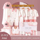Ensemble nouveau-né 19/23/25 pièces – Vêtements unisexes en pur coton (0–12 mois)