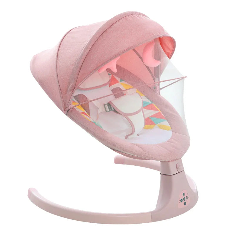 Baby Shining Smart Electric Baby Cradle Crib Rocking Chair Baby Bouncer Newborn Calm Chair Bluetooth with Belt Remote Control