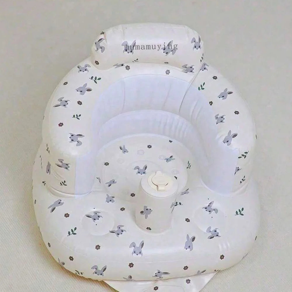 Inflatable Baby Bathtub & Chair – Portable Toddler Seat with Back Support