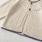 INS Spring, Autumn, Winter Fashion Single Item Girl Baby Sweater Cardigan Baby Sweater Herringbone Jacquard Knitted Coat