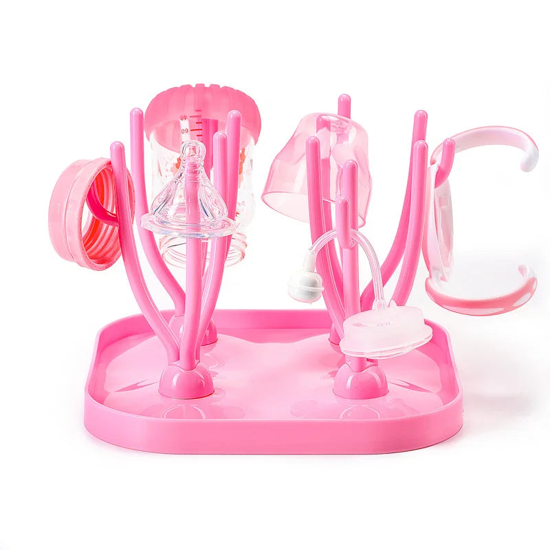 Baby Bottle Drying Rack Cup Rack Removable Folding Tree Rack Clean Nipple & Accessory Storage Drying Rack
